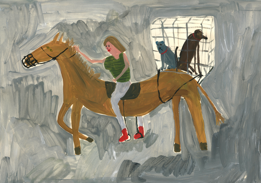 Dogs on Horseback | Giclee Art Print