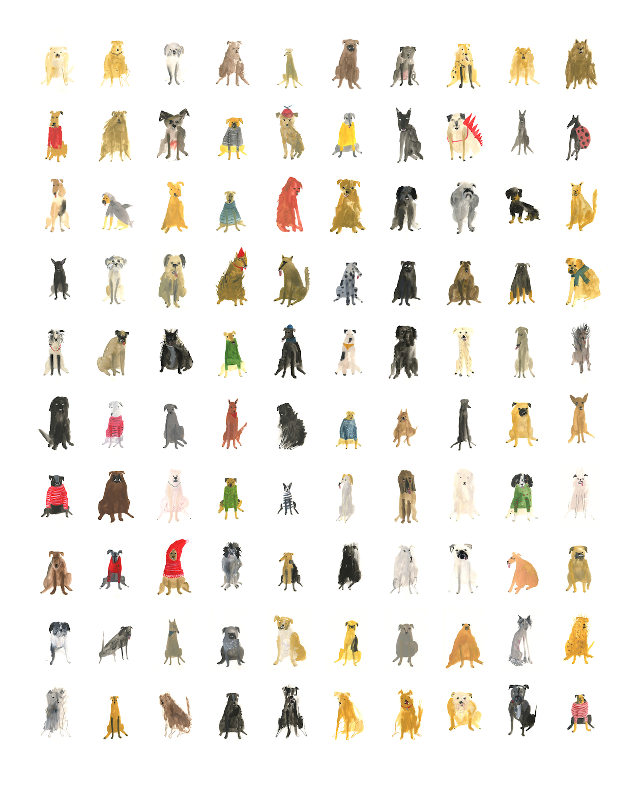 Mini Print - 100 Hideous Hounds