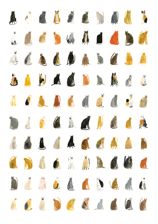 Mini Print - 100 Curious Cats