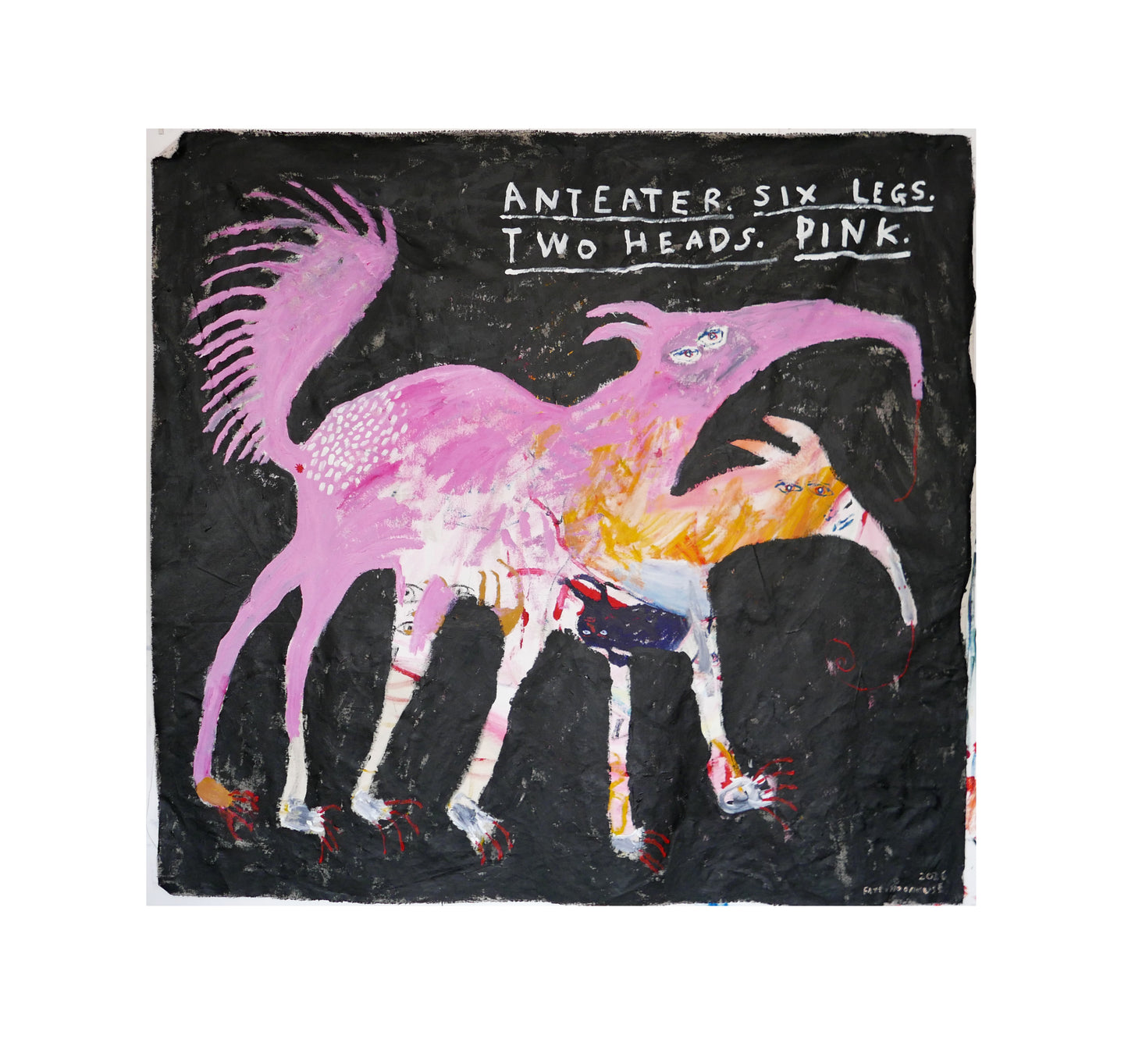 Anteater. Six Legs. Two Heads. Pink.