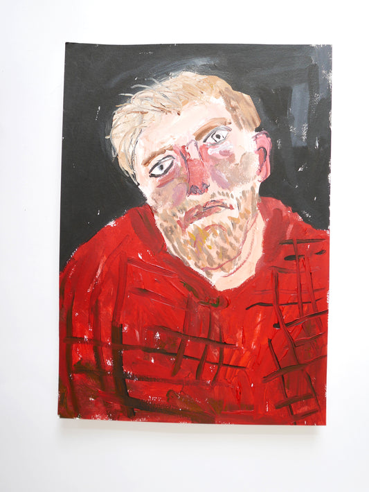 Sad Man in Red