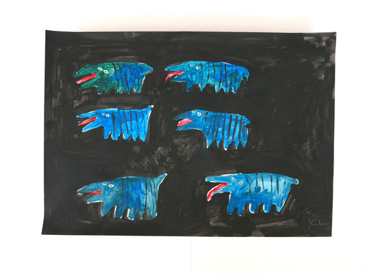 Six Blue Beasts