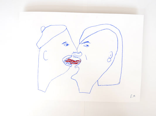 Kissers in Blue