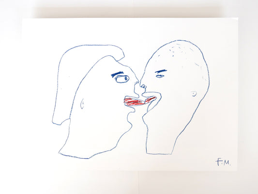 Kissers in Blue