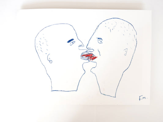 Kissers in Blue