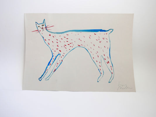 Blue Cat Red Hair