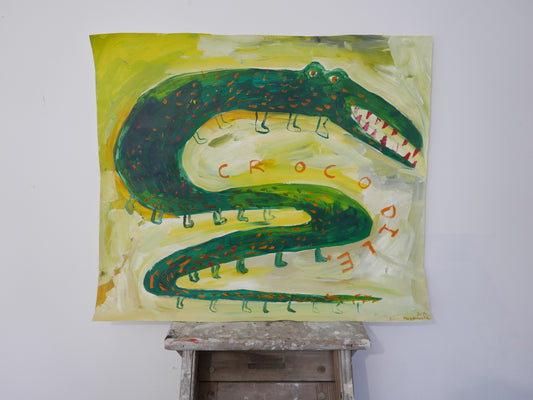 Green Alligator In A Swamp