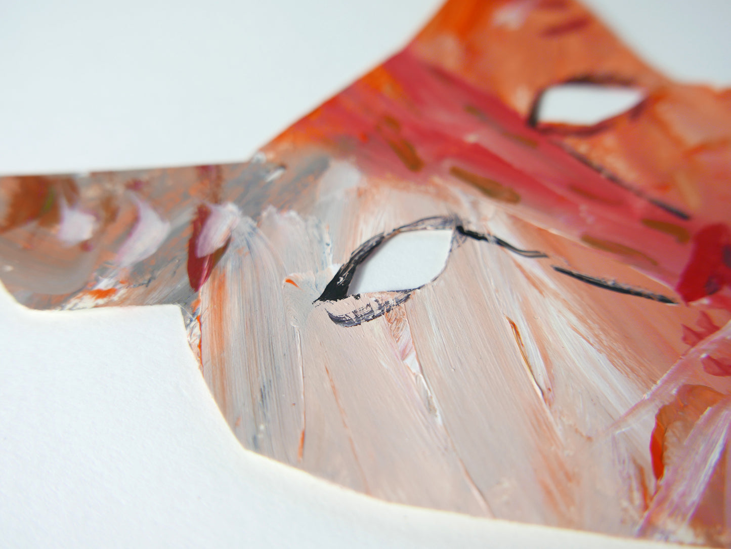 Red Cat Cutout Painting