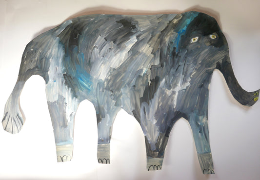 Elephant Cutout Painting