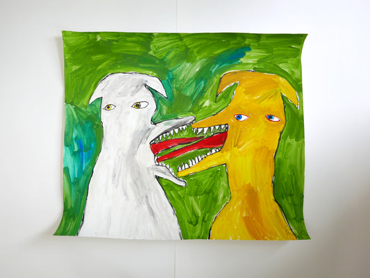 Kissing Dogs With Crocodile Teeth