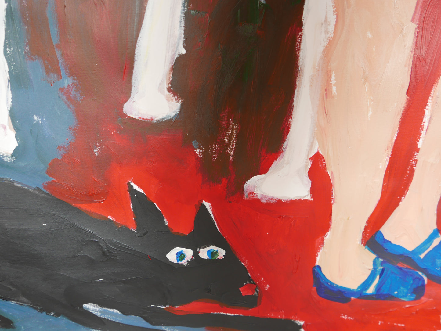 Sit on my lap we are sad. Black cat. Fish. Fish. Fish. (Milky Boobs. Empty Arms). A Diptych.