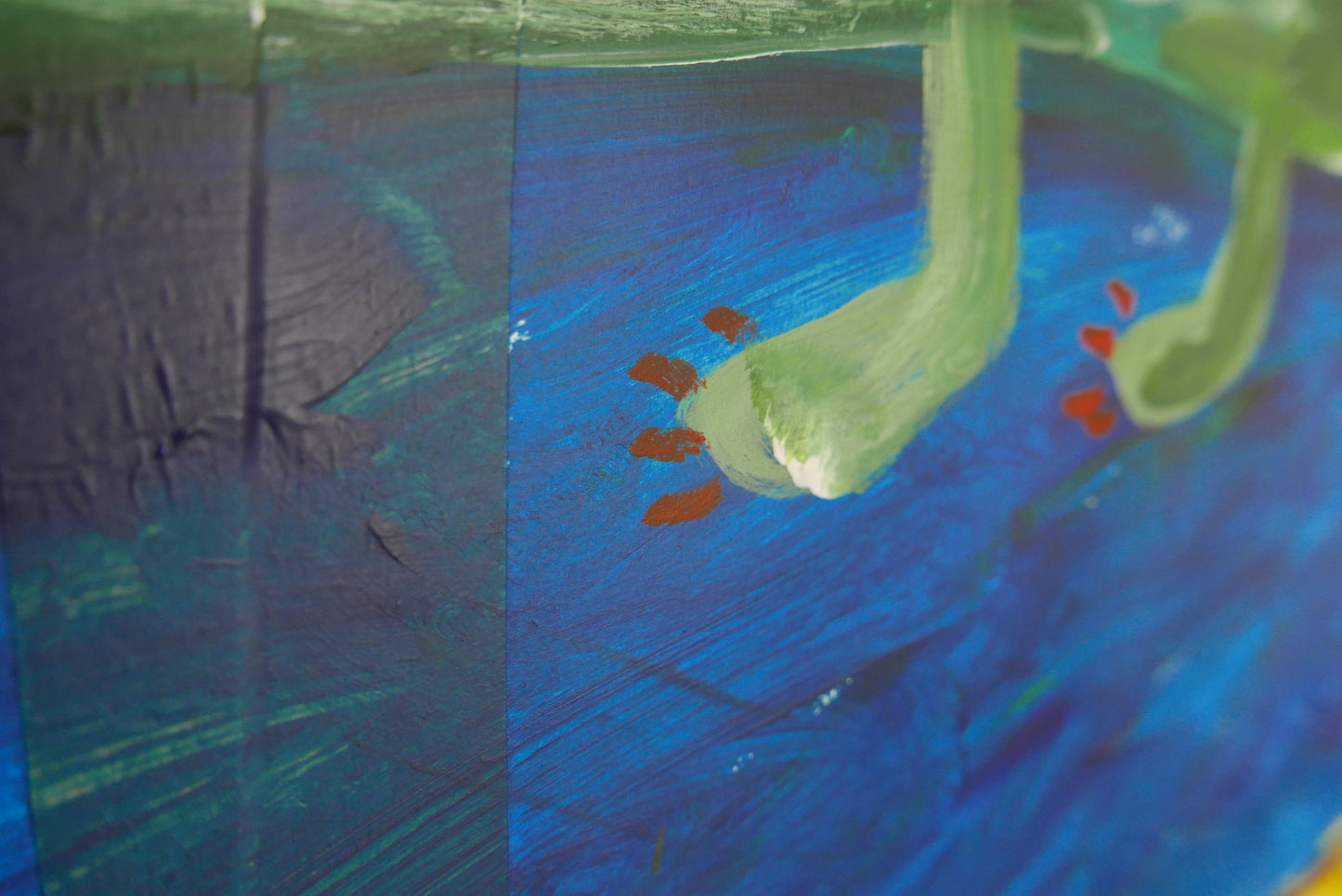 Crocodile Dog Attacks - A Pair of Paintings