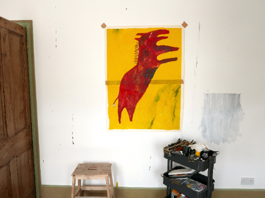 A Bucking Red Horse