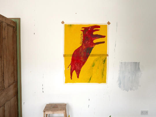 A Bucking Red Horse