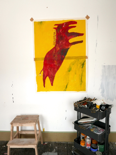 A Bucking Red Horse