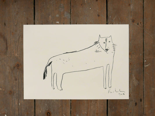WOLF | Original Charcoal Drawing | Faye Moorhouse