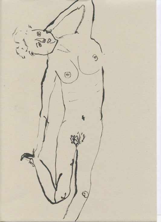 Original Faye Moorhouse Illustration - NUDE LADY