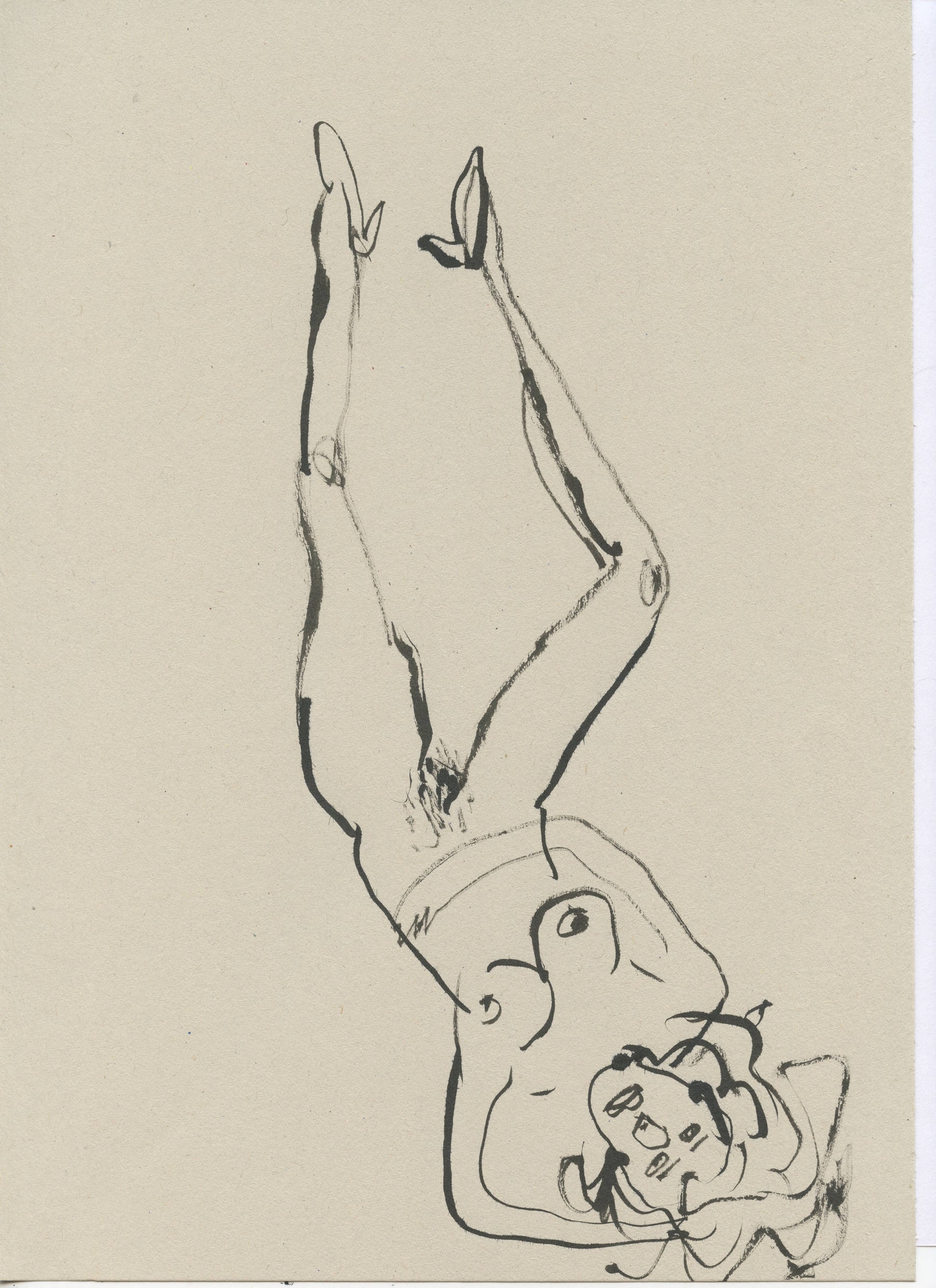 Original Faye Moorhouse Illustration - NUDE LADY