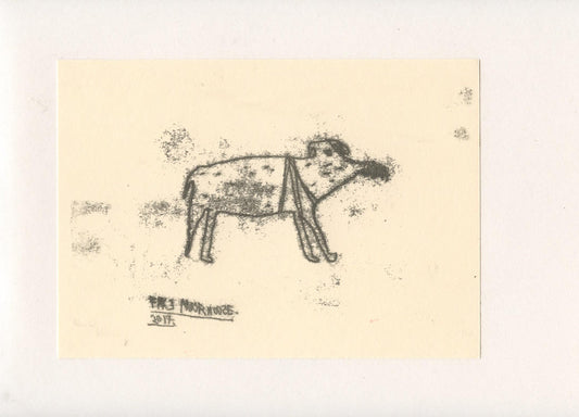 FIERCE DOG 11 - A Mono Print - Original Faye Moorhouse Illustration drawing art