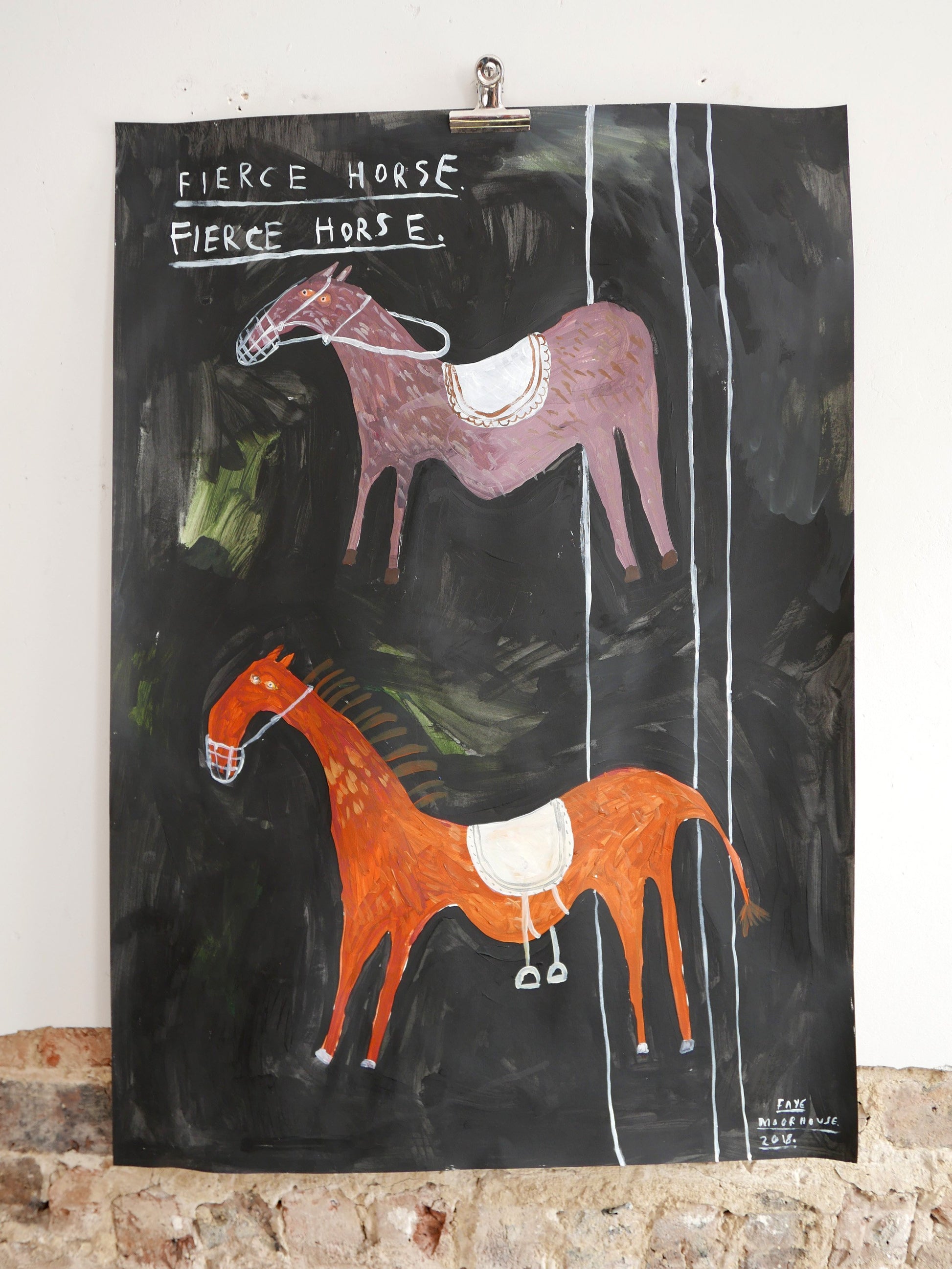 Fierce Horse Fierce Horse 004 | Large Painting on Paper