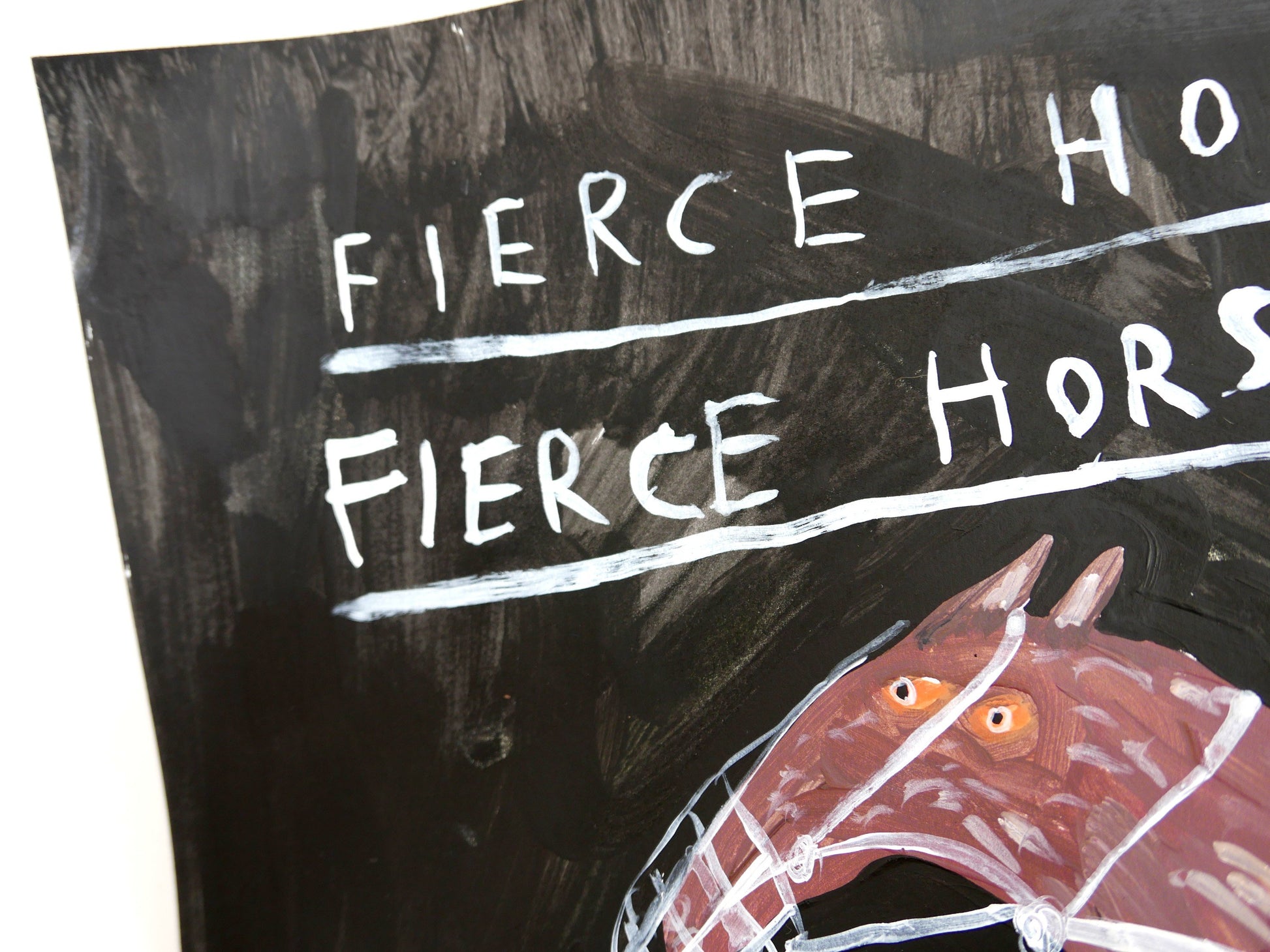 Fierce Horse Fierce Horse 004 | Large Painting on Paper