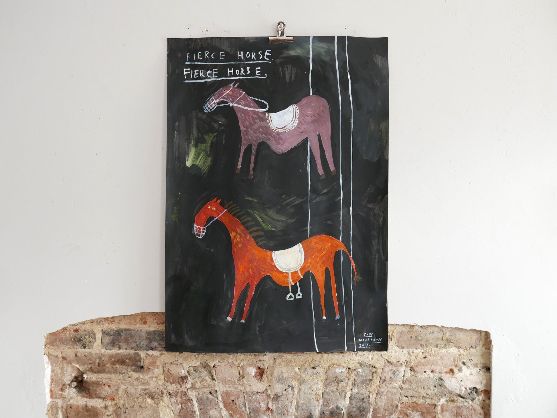 Fierce Horse Fierce Horse 004 | Large Painting on Paper