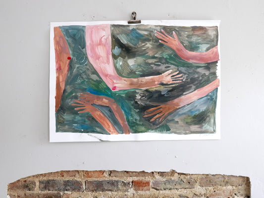 Just Try To Stay Afloat | Painting on paper | Faye Moorhouse