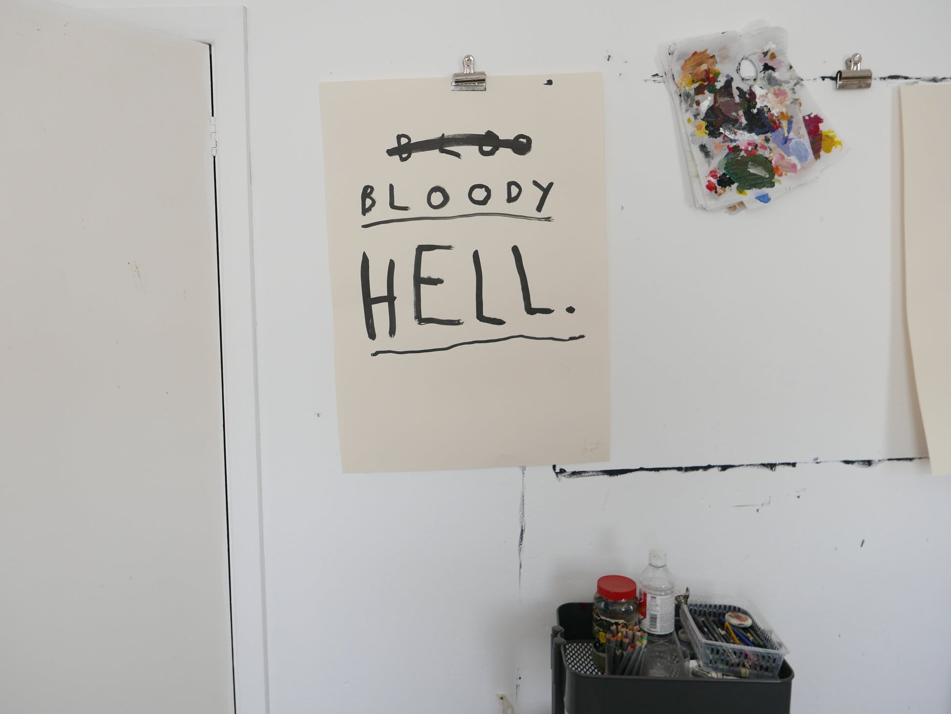 BLOODY HELL - Original Faye Moorhouse Ink Painting - A1 size - FREE worldwide shipping
