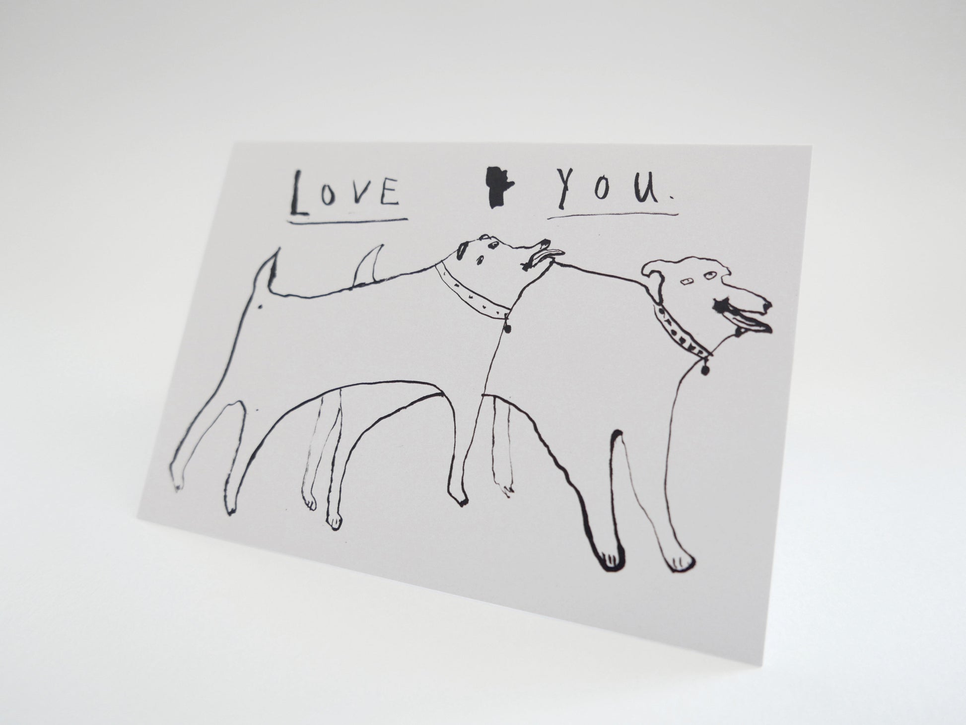 Love You - Dogs in Love - Greetings Card