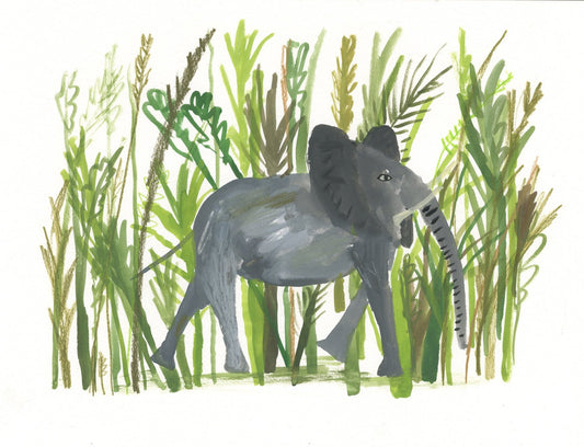 Original Painting - Elephants Go Stomp, Stomp, Stomp