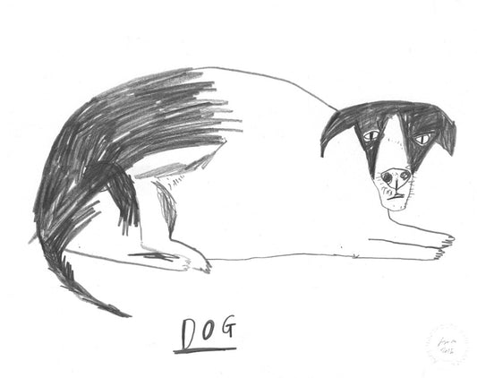 Original Dog Art Drawing || PIG DOG